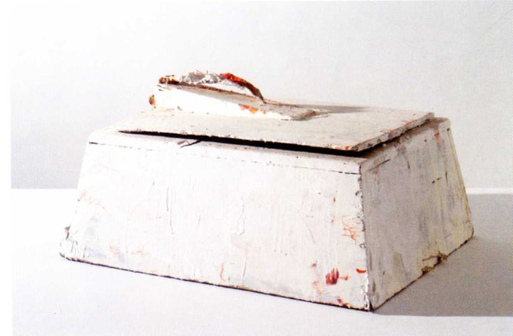82 untitled bassano in teverina 1985 wood plaster nails red pigment white paint 13 x 18 1:4 x 23 3:4 traces of poem (cf w analysis of the rose series of ptgs).jpg