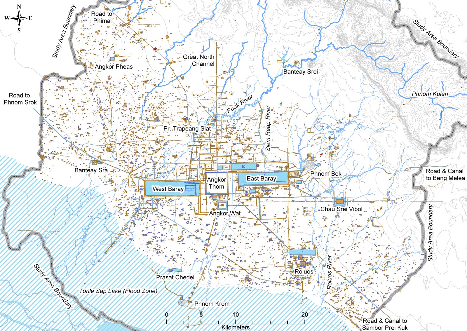 85 comprehensive archaeo map of angkor