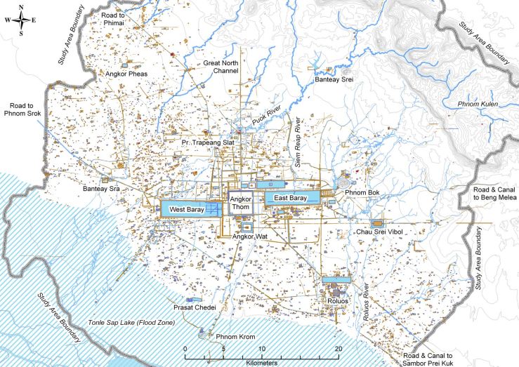 85 comprehensive archaeo map of angkor