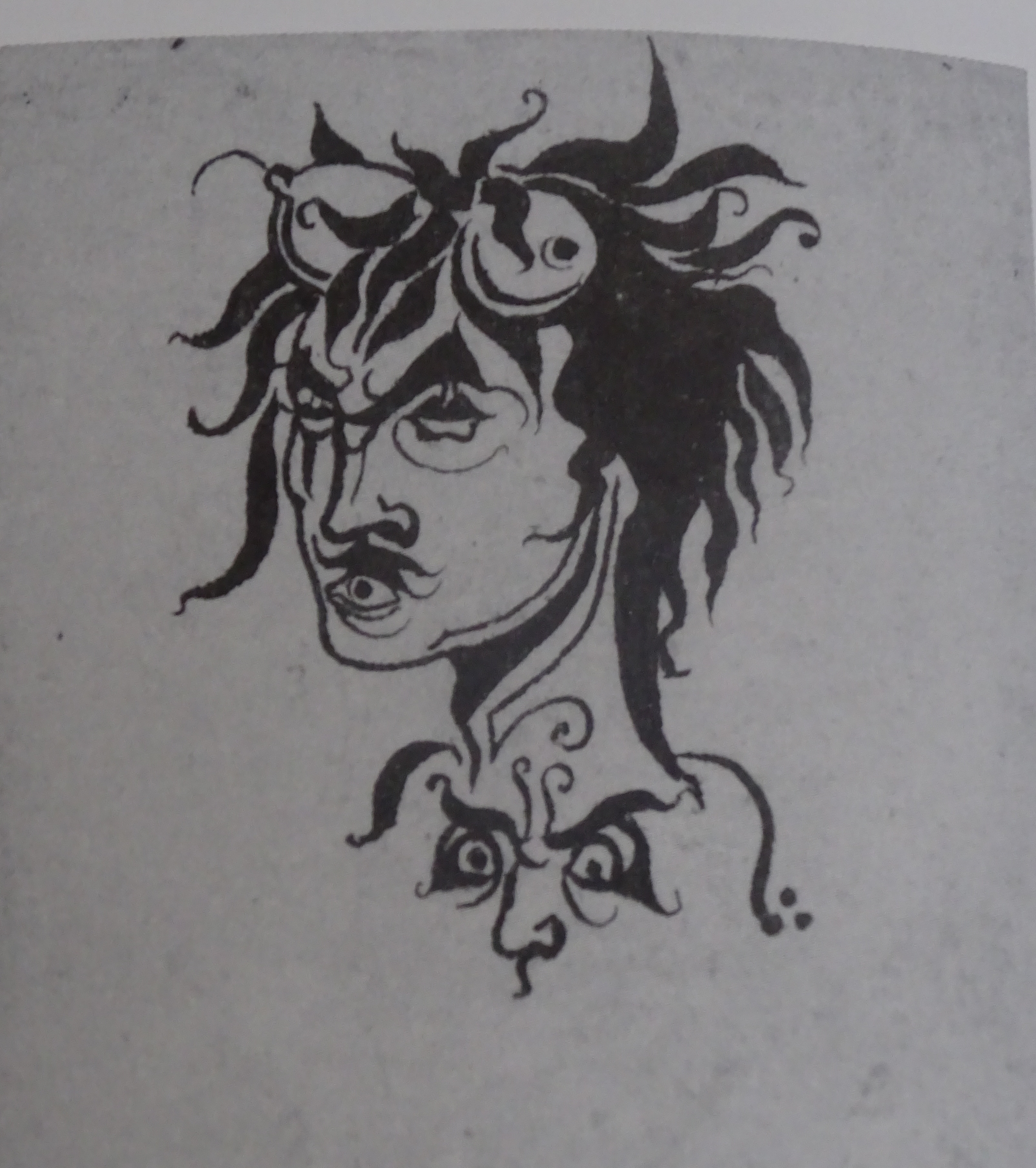 13 DSC04226 beardsley bon mots grotesque head breasts for horns face on chest Z709  copy.jpg